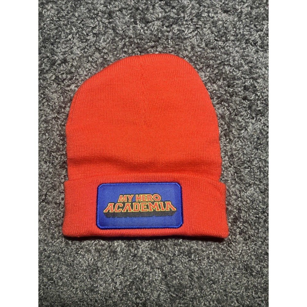 My Hero‎ Academia Red Beanie Anime Cuffed Hat CultureFly Knit Cosplay One Size
